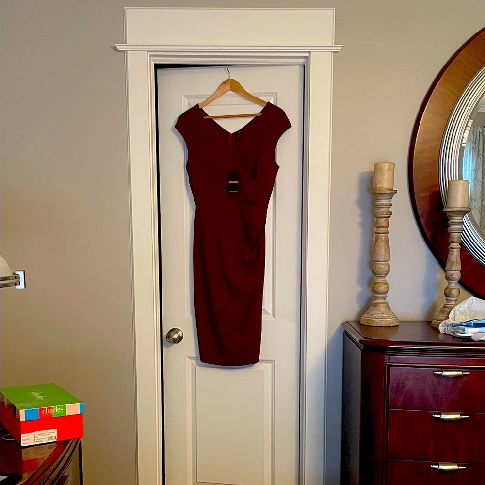 Elegant Burgundy Dress